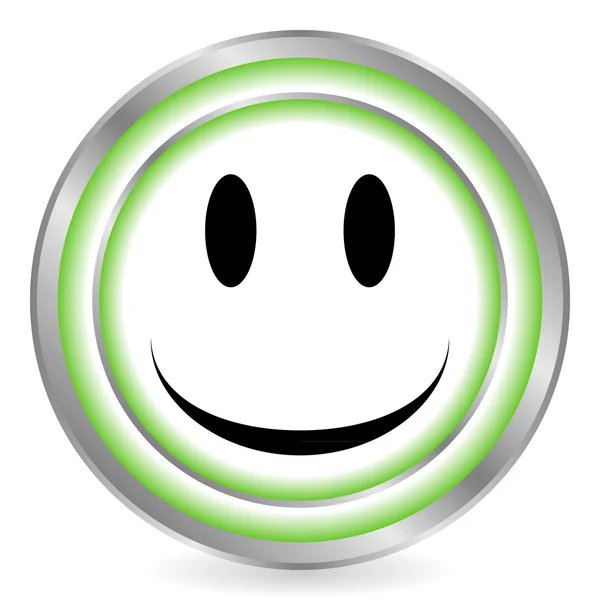 Glimlach gezicht cirkel pictogram — Stockvector