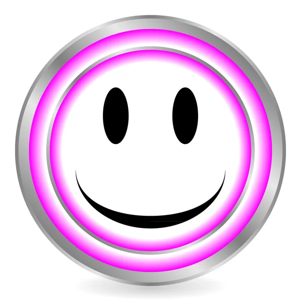 Sonrisa cara círculo icono — Vector de stock