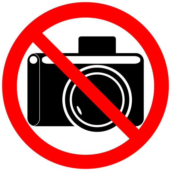 Forbidding sign "No Photo" — Stock Vector