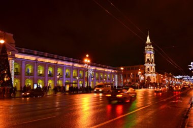 Night of St. Petersburg, Nevsky Prospekt clipart