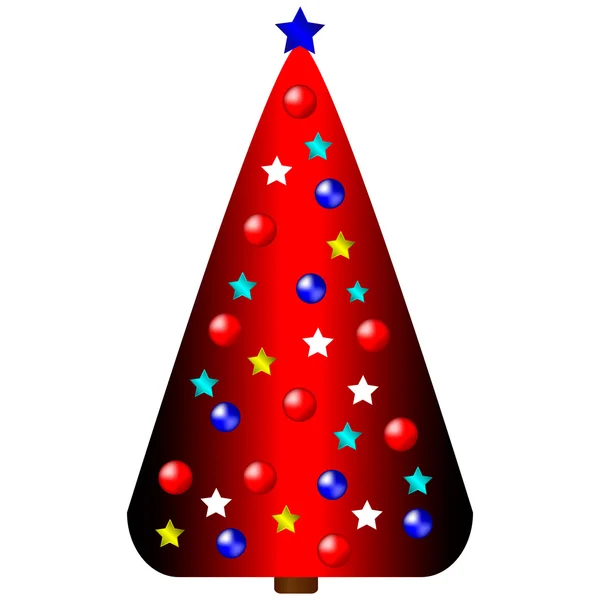 飾られたクリスマスツリー — ストックベクタ