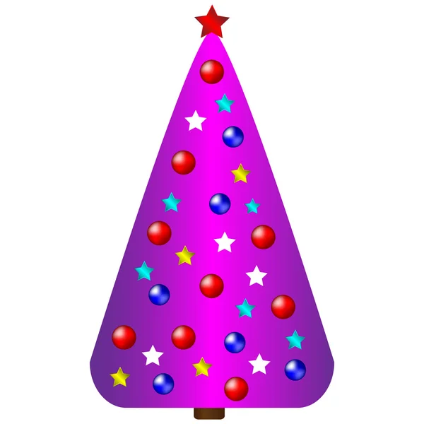 Árvore de Natal decorada —  Vetores de Stock