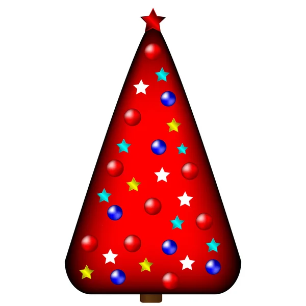 Árbol de Navidad decorado — Archivo Imágenes Vectoriales