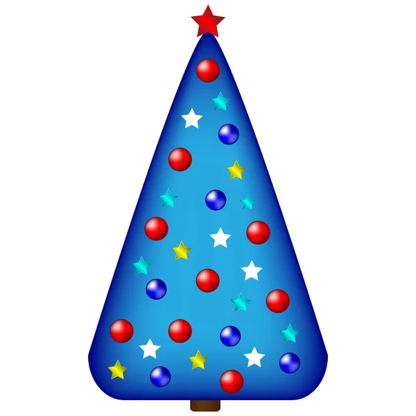 装饰过的圣诞树 — 图库矢量图片
