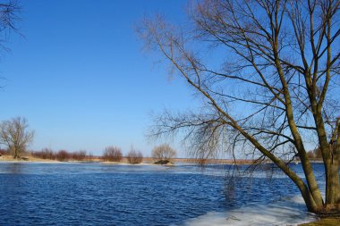 nehir üzerinde erken Bahar pripyat