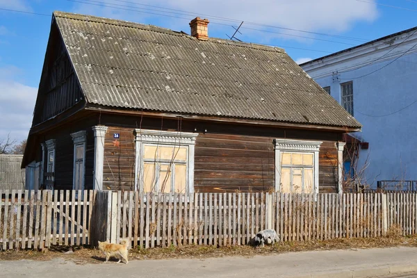 Veduta della vecchia casa in legno a David-town — Foto Stock