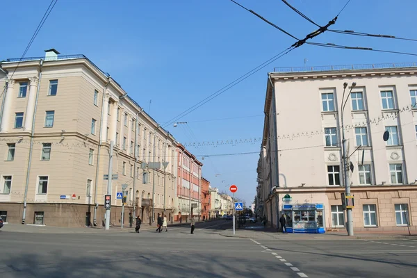 Strada nella parte centrale di Minsk — Foto Stock
