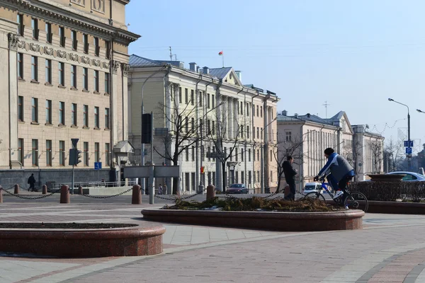 stock image Street in the central part of Minsk