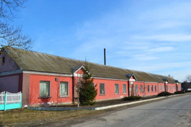 View of old rural house clipart