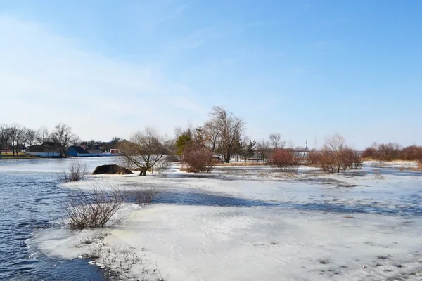 Nehir üzerinde erken Bahar pripyat — Stok fotoğraf