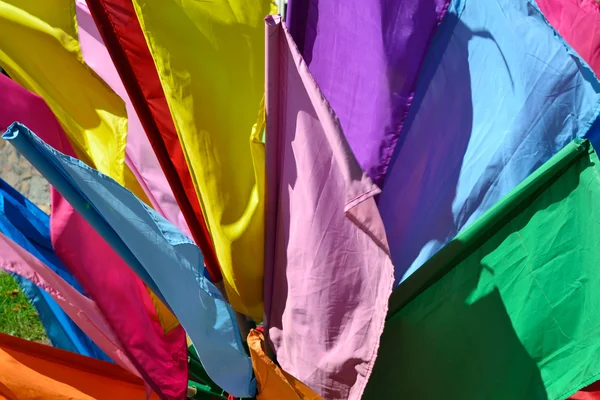 Цветные флаги — стоковое фото
