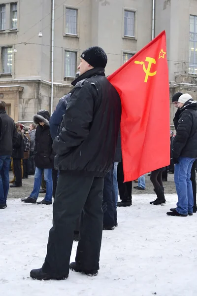 Oppositionsmøde i St. Petersborg - Stock-foto