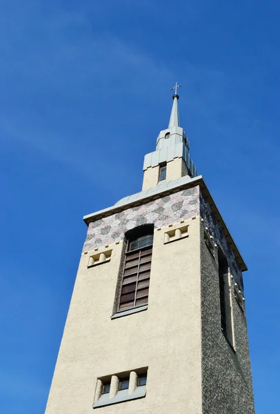 Toren van Lutherse kerk van de gedaanteverwisseling in zelenogorsk — Stockfoto