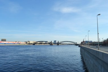 Smolnaya embankment and Neva river, St.Petersburg clipart
