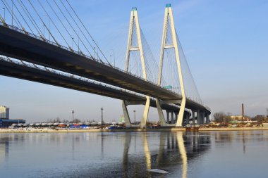 kablo braced Bridge'de st.petersburg.