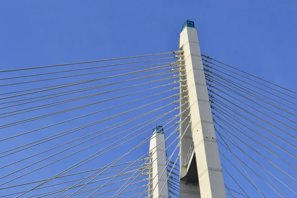 Schrägseilbrücke in St. petersburg. — Stockfoto