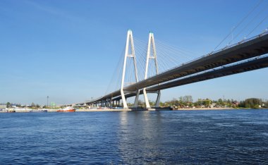 kablo braced Bridge'de st.petersburg.