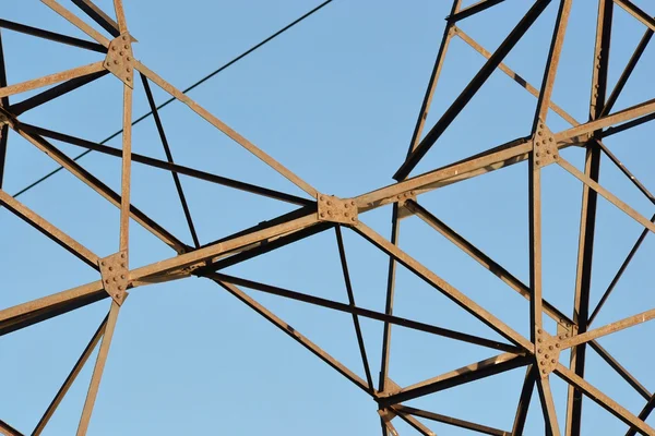 Fragment z elektřiny pylonu — Stock fotografie