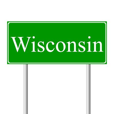 Wisconsin yeşil yol levhası