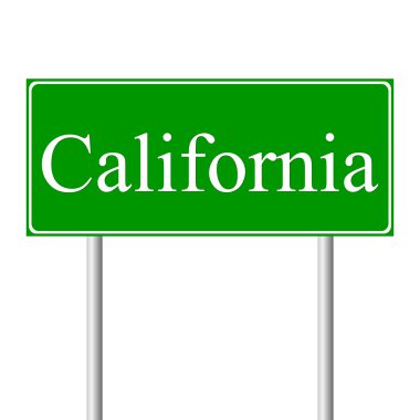 California yeşil yol levhası