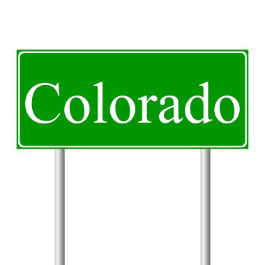 Colorado yeşil yol levhası