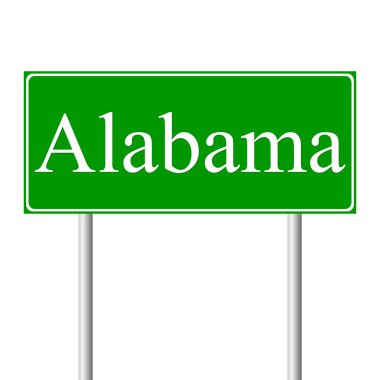 Alabama yeşil yol levhası