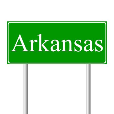 Arkansas yeşil yol levhası