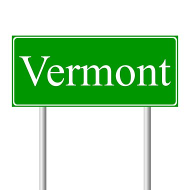 Vermont yeşil yol levhası