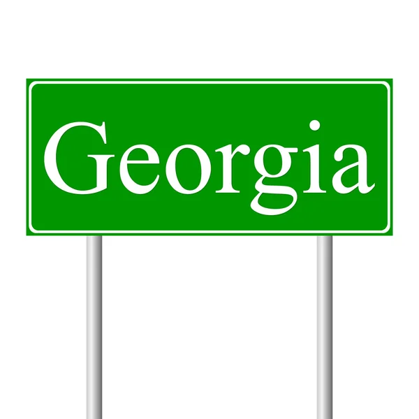 Geórgia sinal de estrada verde — Vetor de Stock