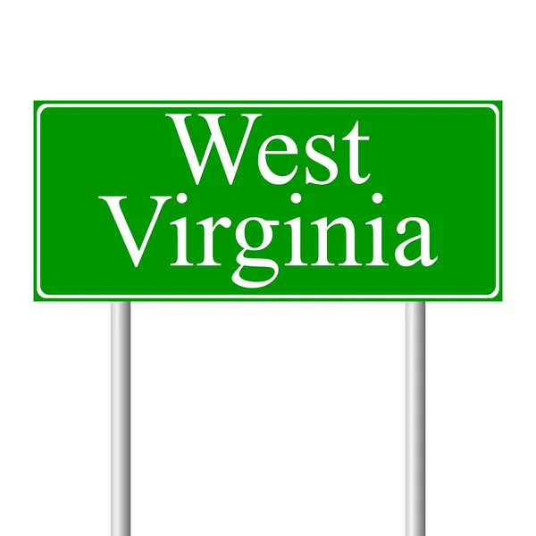 West virginia groene verkeersbord — Stockvector
