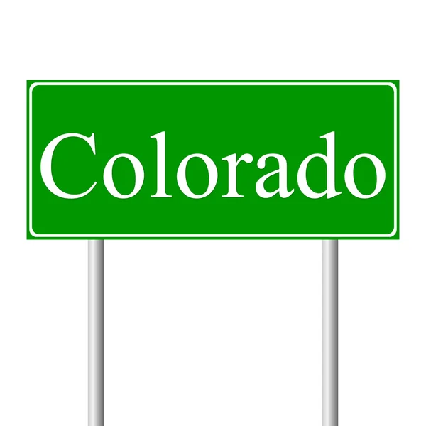 Colorado Green Road signe — Image vectorielle