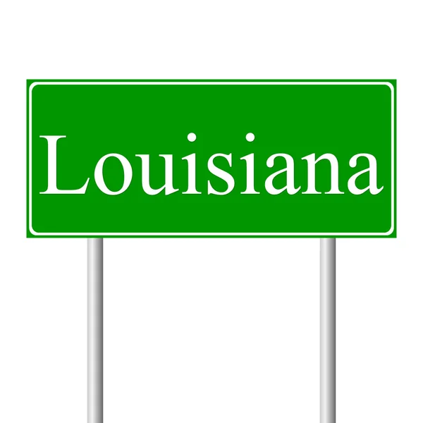 ルイジアナ州の緑の道路標識 — ストックベクタ