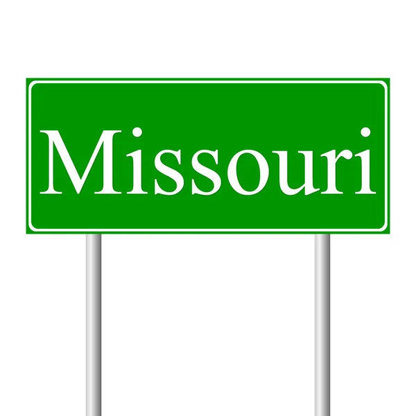 Missouri sinal de estrada verde — Vetor de Stock
