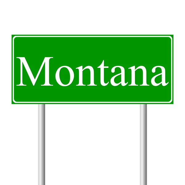 Montana cartello stradale verde — Vettoriale Stock