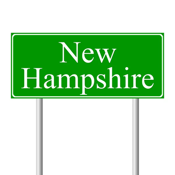 Señal de New Hampshire Green Road — Vector de stock