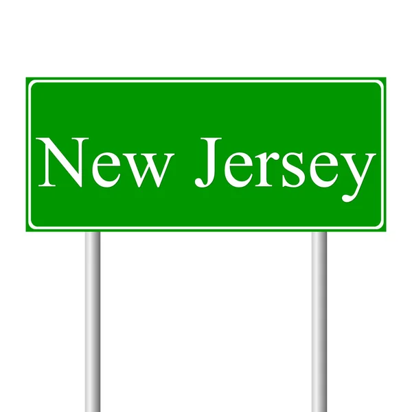 New Jersey green road sign — Stock Vector