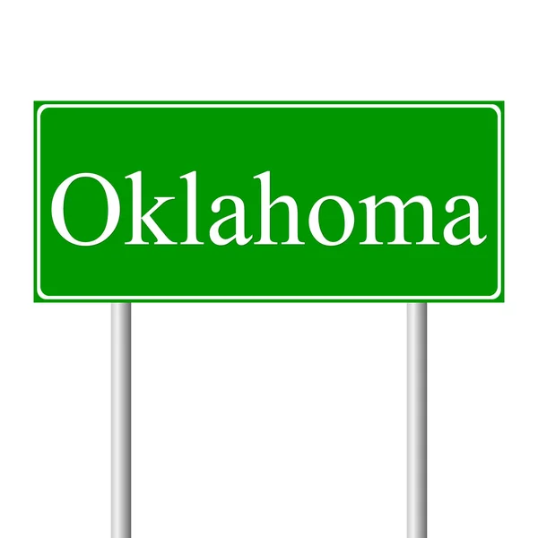 Oklahoma zöld út jel — Stock Vector