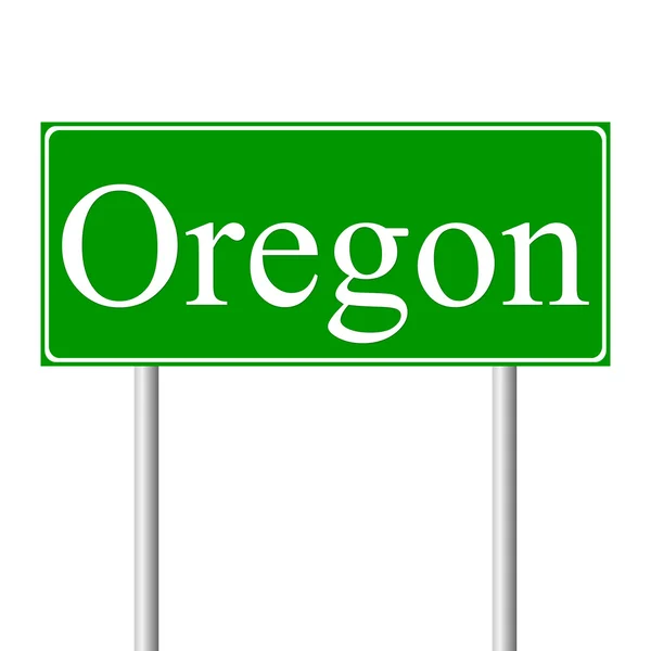Oregon sinal de estrada verde — Vetor de Stock