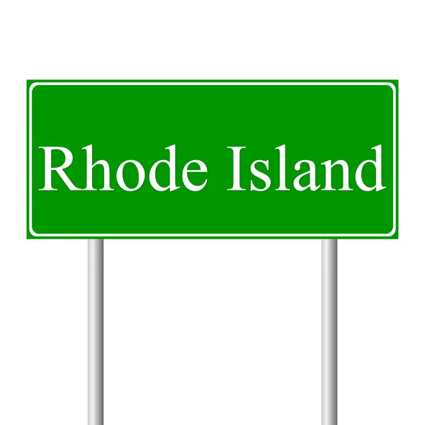 罗德岛绿色道路标志 — 图库矢量图片