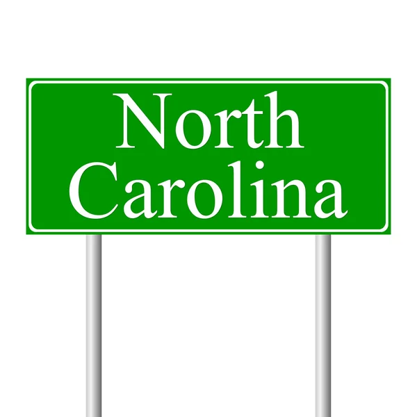 ノース ・ カロライナ州緑の道路標識 — ストックベクタ