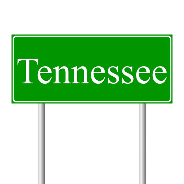 Tennessee green road sign — Stock Vector