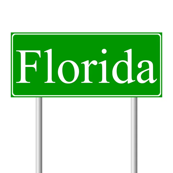 Florida groene verkeersbord — Stockvector