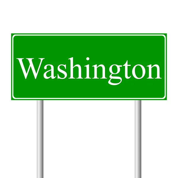 华盛顿绿色道路标志 — 图库矢量图片