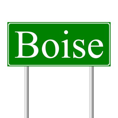 Boise yeşil yol levhası