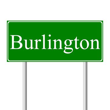 Burlington yeşil yol levhası