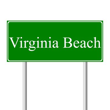 Virginia beach yeşil yol levhası
