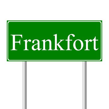 Frankfort yeşil yol levhası