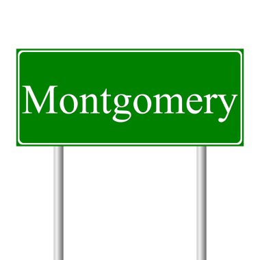 Montgomery yeşil yol levhası