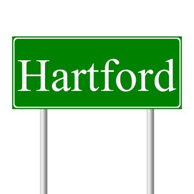 Hartford yeşil yol levhası