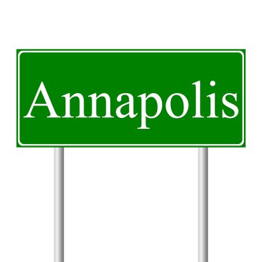 Annapolis yeşil yol levhası